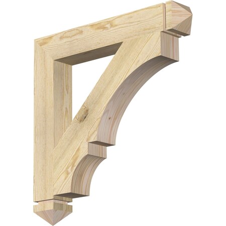 Balboa Arts & Crafts Rough Sawn Bracket, Douglas Fir, 4W X 28D X 28H